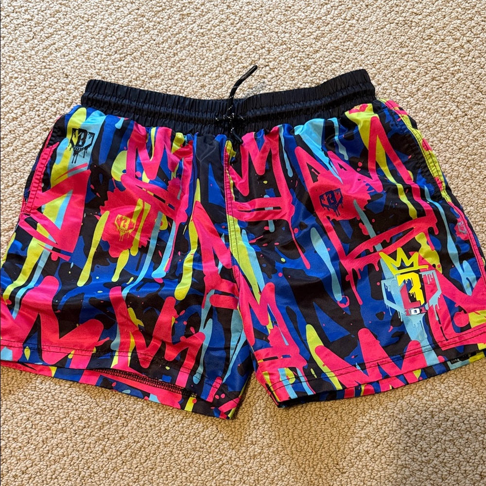 Colorful Graphic Boys Swim Shorts